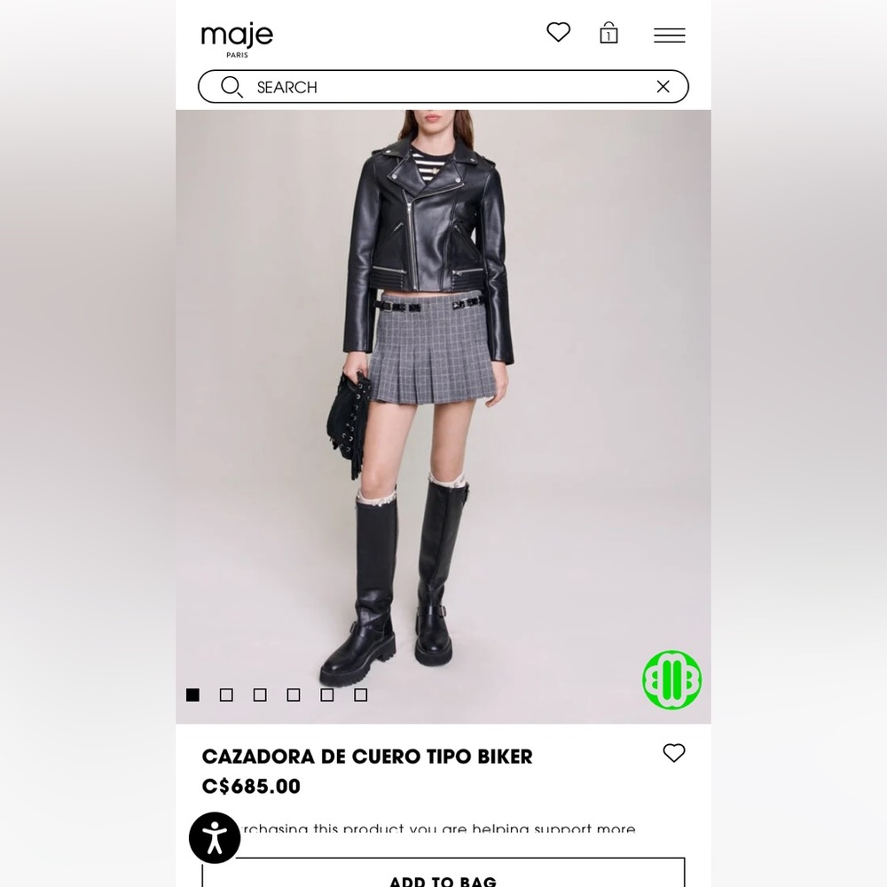 Maje leather jacket - Picture 2 of 16